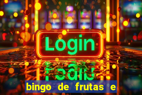 bingo de frutas e legumes para imprimir